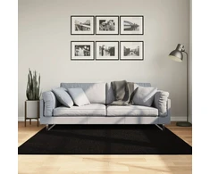 Kilimas HUARTE, juodas, 160x160cm, trumpi šereliai