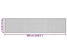 Kilimas, tamsiai rudas, 70x300cm, bambukas, stačiakampis