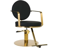 Activeshop Kirpyklos kėdė GABBIANO PROFESSIONAL HAIRDRESSING CHAIR ARRAS GOLD Juodas