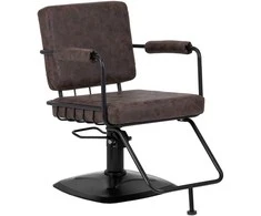 Activeshop Kirpyklos kėdė Gabbiano Professional Hairdressing Chair Katania Loft Old Leather Dark Brown