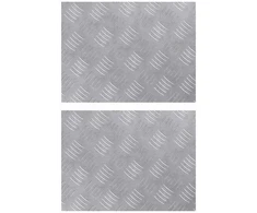 Laiptų danga Stačiakampio 2 pcs Sidabro 40 x 30 cm Aliuminis
