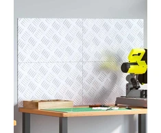 Laiptų danga Stačiakampio 4 pcs Sidabro 50 x 30 cm Aliuminis