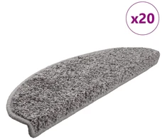 Laiptų kilimėliai, 20 vnt., pilki, 65x21x4 cm, dideli, pusapvaliai