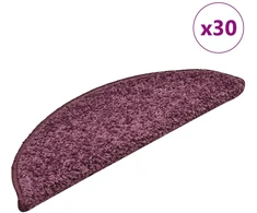 Laiptų kilimėliai, 30 vnt., 56x17x3 cm, tamsiai violetiniai, pusapvaliai