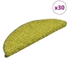 Laiptų kilimėliai, 30 vnt., 56x17x3 cm, žali, pusapvaliai