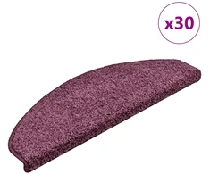 Laiptų kilimėliai, 30 vnt., 65x21x4 cm, tamsiai violetiniai, pusapvaliai, dideli