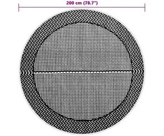 Lauko kilimas, pilkos spalvos, 200cm skersmens, PP