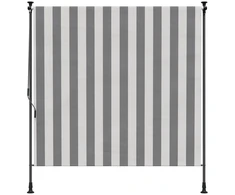 Lauko Ritininė Žaliuzė Antracito ir baltos 150 x 270 cm