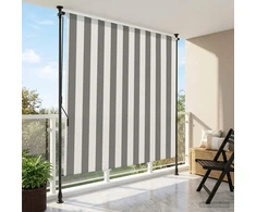 Lauko Ritininė Žaliuzė Antracito ir baltos 100 x 270 cm