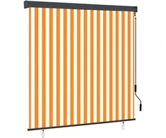 Lauko roletas, baltos ir oranžinės spalvų, 160x250cm