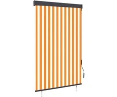Lauko roletas, baltos ir oranžinės spalvų, 120x250cm