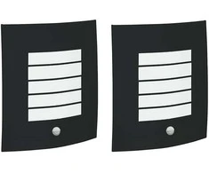 Pakabinamas šviestuvas Lauko sieninė lemputė 2 pcs Juoda 23.5 x 9 x 26 cm