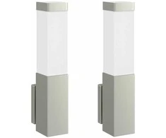 Pakabinamas šviestuvas Lauko sieninė lemputė 2 pcs Sidabro 10.5 x 6 x 33 cm