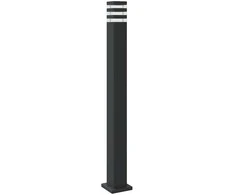 Lauko šviestuvas su jutikliu, 3vnt., juodi, 110cm, aliuminis