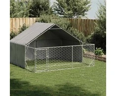 Lauko voljeras šunims su aptvaru, 3x3x1,9m, plienas