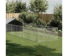 Lauko voljeras šunims su aptvaru, 8x2x1,5m, plienas