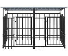 Lauko voljeras šunims su stogu, plienas, 3,75m²