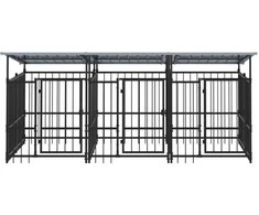 Lauko voljeras šunims su stogu, plienas, 5,63m²