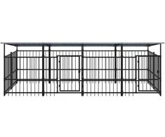 Lauko voljeras šunims su stogu, plienas, 7,51m²