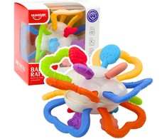 Lean Toys Kūdikių sensorinis žaislas su sukimosi funkcija ir kramtymo elementais