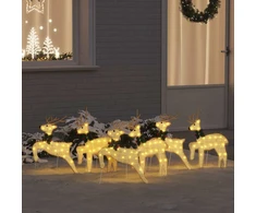 LED elniai 6 vnt. Auksinė 45 x 19 x 65 cm audinys