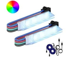 LED juosta 2 pcs Juoda ir Balta 1745 mm Varis ir plastikas