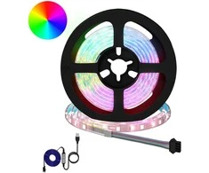 LED juosta 2 pcs Juoda ir permatoma 1300 mm Varis ir plastikas