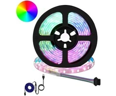 LED juosta 2 pcs Juoda ir permatoma 1700 mm Varis ir plastikas