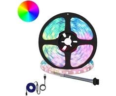 LED juosta 2 pcs Juoda ir permatoma 2500 mm Varis ir plastikas