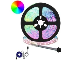 LED juosta 2 pcs Juoda ir permatoma 3000 mm Varis ir plastikas
