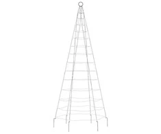 Kalėdų eglutė ant vėliavos stiebo, 180cm, 200 spalvotų LED