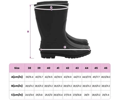 Lietaus Batai PVC Dydis 45 Juoda