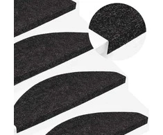 Lipnūs laiptų kilimėliai, 30vnt., antracito, 65x22,5x3,5cm