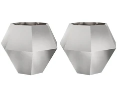 Lovelis 2 pcs Sidabro 100 x 100 x 80 cm Nerūdijantis Plienas