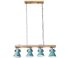 Pakabinamas šviestuvas Lubinis šviestuvas, baltintas mėlynas, 90x24x111cm, 25W, E27
