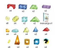 Magnetinis konstrukcinis WOOPIE 3D 63vnt