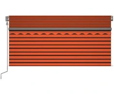 Markizė su uždanga/LED/vėjo jutikliu, oranžinė/ruda, 3x2,5m