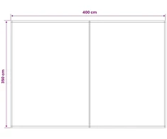 Markizės pakaitinis audinys Bordo raudona 400 × 350 cm