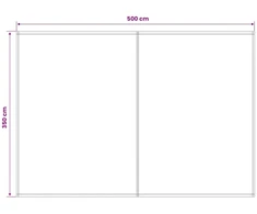 Markizės pakaitinis audinys Bordo raudona 500 × 350 cm