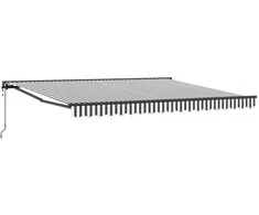 Ištraukiama markizė Antracito ir baltos 400 × 300 cm