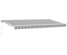 Ištraukiama markizė Antracito ir baltos 400 x 200 cm