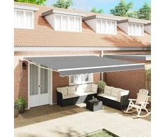 Markizės rėmas Balta 500 × 350 cm Aliuminis