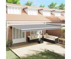 Markizės rėmas Balta 600 × 350 cm Aliuminis