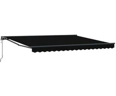 Ištraukiama markizė Juoda 400 × 300 cm Poliesteris ir Metalas