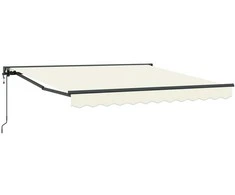 Ištraukiama markizė Kreminė 350 x 250 cm Poliesteris ir Metalas