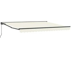Ištraukiama markizė Kreminė 400 × 300 cm Poliesteris ir Metalas