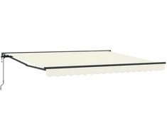 Ištraukiama markizė Kreminė 400 × 300 cm Poliesteris ir Metalas