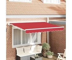 Ištraukiama markizė Raudona 350 x 200 cm Poliesteris ir Metalas