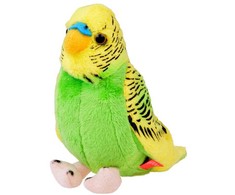 Beppe Pliušinis žaislas - žalia banguotoji papūgėlė, 13 cm