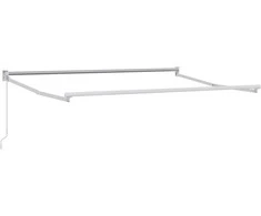 Mechaninis traukiamas markizės rėmas Baltas 3 x 2 m Aliuminis